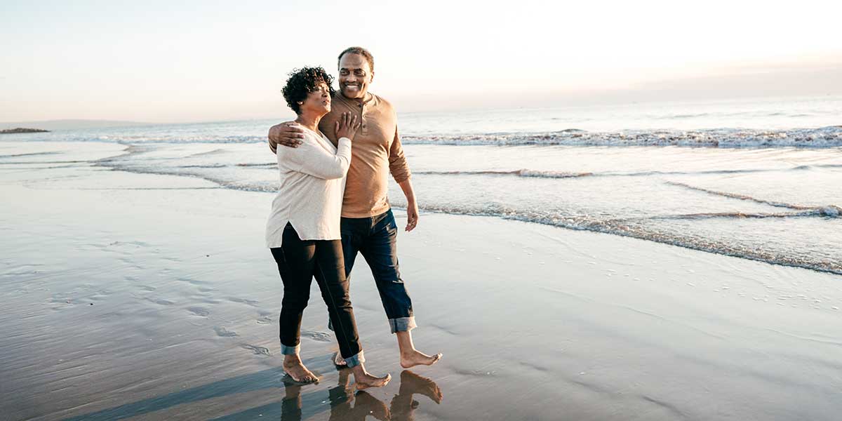 Couple Walking at the Beach