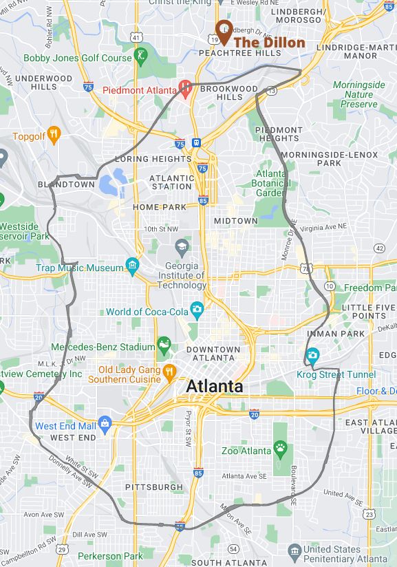 Downtown Atlanta map