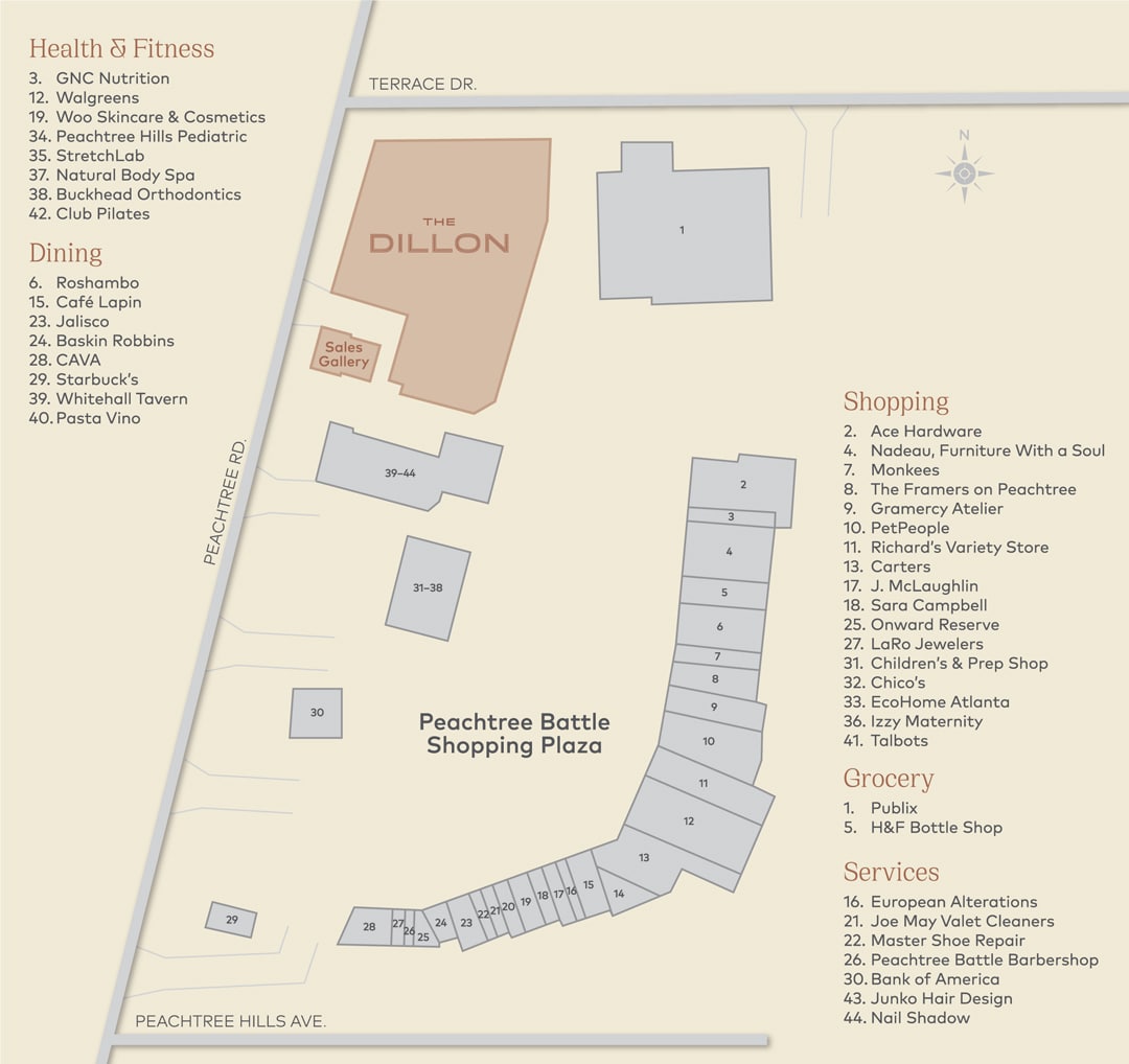 Map of the Dillon Buckhead Area