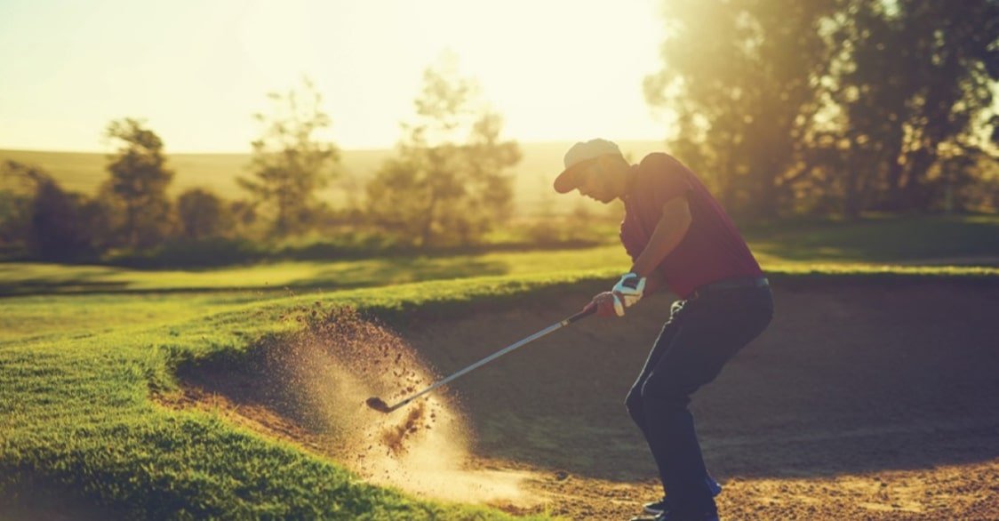 man on golf course