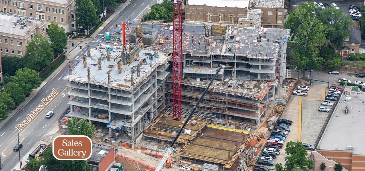 The Dillon Buckhead Construction Progress Aerial