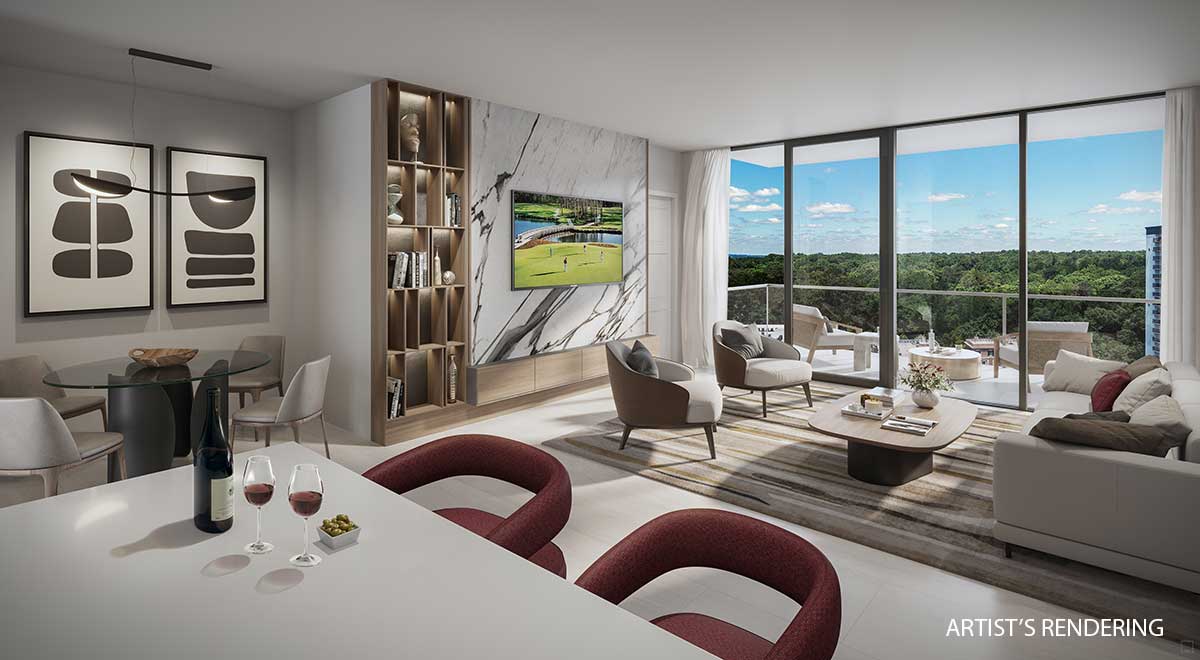The Dillon Landmark 7 great room - Artist's Rendering